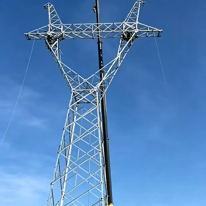 Tour de transmission de puissance en acier d'angle galvanisé